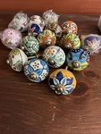 Set Of 16 Multicolor Hand Painted Ceramic Knobs Cabinet Drawer Cupboard Pulls. Fixed Price $29.99.
