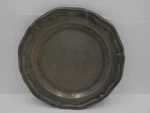 Early Antique Continental Pewter Scalloped Edge Plate. Fixed Price $31.49.