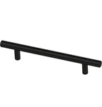 Franklin Brass 5 1/16" Matte Black Simple Round Bar Cabinet & Drawer Pull 10 Pk. Fixed Price $24.99.