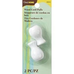 Dritz 44312 Wood Cord Pulls 2/PKG-WHITE. Fixed Price $8.73.