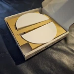 Ikea Begripa Handles Half Round Cabinet Pull Pair White Modern Design. Fixed Price $29.99.