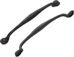 Luxury Black Iron Cabinet Pulls, 12" Hole Center, Rustic Collection. Fixed Price $166.99.