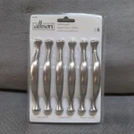6 Satin Nickel Handles Cabinet Pulls Allison Length New AL-450. Fixed Price $14.25.