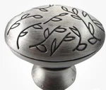 Mng Hardware Vine Egg Cabinet Knob Satin Antique Silver 1.5" Metal Contemporary. Fixed Price $12.00.