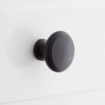 Signature Hardware 1-1/4" Nantes Solid Brass Round Cabinet Knob Matte Black. Fixed Price $10.00.