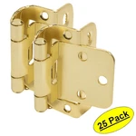 *25 Pack* Cosmas 18650-BB Brushed Brass Partial Wrap Hinge 1/2" Overlay (pair). Fixed Price $90.45.