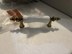 Gatehouse Ceramic Brass Hardware Pull Handle Vintage,new, Set Of 10. Fixed Price $25.99.