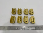 (8) Used Amerock BP7550-3 Hinge Self-closing 1/2" Overlay Polished Brass. Fixed Price $27.90.
