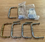 Lot Of 7 Jvj Hardware Cabinet Drawer Pulls Finish Solid Brass Spooled 3" & 3.5". Fixed Price $12.10.