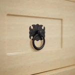 Renovators Supply Cabinet Pull 2.75" Wrought Iron Swing Handle Black Drawer. Fixed Price $14.99.