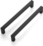 5 Pack 7-1/2 Inch Square Cabinet Handles Matte Black Pulls For Kitchen Drawers. Fixed Price $36.99.