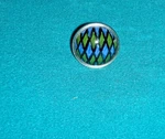 Lot Of 2 Betsy Field Design Cabinet Knobs Blue & Green Ceramic Silver. Fixed Price $5.00.