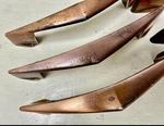 Set Of 6 Vintage Ajax Usa Mid Century Modern Cabinet Drawer Pulls Copper Tone. Fixed Price $50.00.