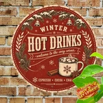 Santa Sleigh Reindeer Metal Sign Vintage Christmas Bar Wall Plaque 8X8. Fixed Price $9.99.