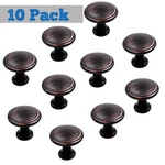 10 Pack Knobs Handles Pulls Kitchen/bath Cabinet Hardware Brushed Bronze. Fixed Price $18.00.