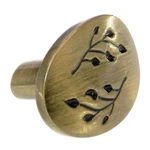 Amerock Inspirations Elegant Brass 1/2" Oval Leaf Cabinet Knob BP4444-EB. Fixed Price $7.99.