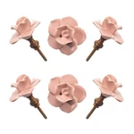 6-PACK Cheerful Multi-color Rose Knobs Ceramic Flower Drawer Hardware. Fixed Price $35.99.