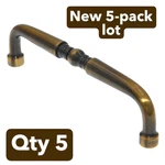 5-PACK Amerock Allison Antique English 4"CC Cabinet Handle Pull Brass BP1452AE. Fixed Price $36.56.
