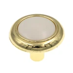 10 Pack Amerock Allison Polished Brass Off White 1/4" Cabinet Knob 244WPB. Fixed Price $31.91.