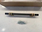 Homdiy Black Gold Cabinet Pulls 5IN 128MM Drawer Handles Set Of 7 New. Fixed Price $20.00.