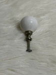 Vintage White Porcelain Ceramic Round Ball Cabinet Pulls Drawer Knob. Fixed Price $5.00.