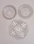 Set Of 3 Eclectic Vintage Presses Glass Small Bowls. Fixed Price $20.00.