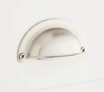 Signature Hardware B-4093-SS Edvard 5" Ctoc Brass Curved Cup Pull Brushed Nickel. Fixed Price $16.99.