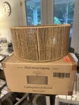2-LIGHT Natural Rattan Semi-flush Mount Ceiling Black Hardware Wayfair. Fixed Price $49.99.
