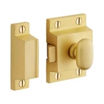 Signature Hardware - Pitkin Brass Cabinet Latches With Oval Knob Satin. Fixed Price $10.00.