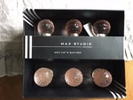 Max Studio - Set Of 6 Artistic Handmade Pink Glass Drawer Pulls Round Knobs. Fixed Price $19.99.