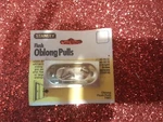 (2-PACK) Oblong Flush Finger Oval Pull Solid Yellow Brass Stanley Nos New 3516. Fixed Price $8.95.