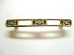 Jaybee Jb 1940S Castillian Drawer Pull Handle Black On Bright Brass 3" Centers. Fixed Price $8.90.