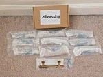 Alzassbg 10 Pack Antique Brass Cabinet Pulls 3 Inch Vintage Kitchen * New Open. Fixed Price $34.99.