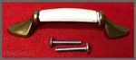 BP981-R1W Amerock Cabinet Handle Pull 3" Burnished Brass Ceramic Center. Fixed Price $5.99.