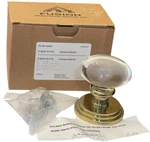 Glass Egg Door Knob Stepped Rose Brass Dummy Ext Fusion Hardware D-28-B1-E-PVD. Fixed Price $99.99.