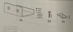 New Ikea White Besta Glassvik Cabinet Door Handle With Screws Stoppers. Fixed Price $8.99.