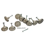 Liberty 1/4" Fan Design Round Knobs Pull Satin Nickel Set Of 10 Cabinet Drawer. Fixed Price $27.12.