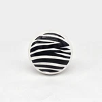 Knobs - Hand Painted Zebra Ceramic Cabinet & Drawer Black White. Fixed Price $5.07.