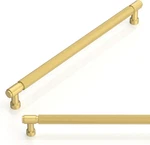 Brushed Gold Knurled Cabinet Pulls - Pack, 10" Drawer Handles. Fixed Price $116.99.