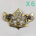 Set Of 6 Keeler Brass 1995 Drawer Handle Pull N19353 Chippendale Batwing C-c. Fixed Price $55.00.