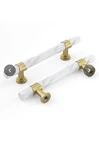 Rergy Cabinet Handles Marble Drawer Pulls Knobs 10-PACK White Matte Gold. Fixed Price $15.91.