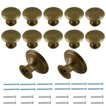 Cionyce 12 Pcs Brass Cabinet Knobs Metal Drawer Round Dresser Handle Kn.... Fixed Price $12.61.