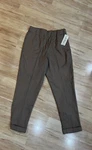 New Women's Lee David Collection Tan Dress Pants Pull Tapered Cuffed Size 14. Fixed Price $34.99.