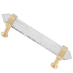 Mookaitedecor Brushed Brass With Rock Quartz Double Crystal Points Drawer Pul.... Fixed Price $50.73.
