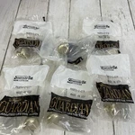 Amerock Guardian Gold Tone Round Metal Cabinet Drawer Pulls Lot Of 6 Made Usa. Fixed Price $8.99.