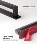 Adhesive Cabinet Handle 6IN Stick On Self Door Pull Black 1PACK. Fixed Price $14.13.