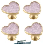 Youyouulu 4PCS Shining-purple-crystal-diamonds-drawer-knobs, Golden-brass-hea.... Fixed Price $23.29.
