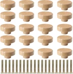Litoexpe 20 Pieces Wood Knobs Flat Top Round Cabinet 1-1/2 Inch, Natural. Fixed Price $18.99.