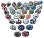 Jgarts 20 Mix Vintage Look Flower Ceramic Knobs Door Handle Cabinet Drawer .... Fixed Price $34.15.