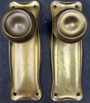 Reading Evona Door Knobs Set Brass Finish Hourglass Dogbone Deco Craftsman. Fixed Price $145.00.